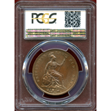 イギリス 1853年 ペニー 銅貨 ヴィクトリア ヤングヘッド PCGS65BN +WINGS