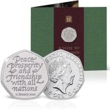イギリス 2020年 EU離脱記念 50ペンス銀貨(プルーフ)&ニッケル貨セット