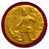 古代インド クシャーナ朝 191-225年 ディナー 金貨 ヴァースデーヴァ1世