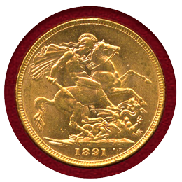 イギリス 1891年 ソブリン 金貨 ヴィクトリア ジュビリーヘッド