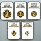【SOLD】イギリス 2014年 金貨 ブリタニア 5枚セット PF69UC