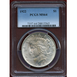 アメリカ 1922 $1 銀貨 ピースダラー PCGS MS64