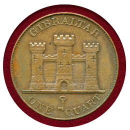 ジブラルタル 1842/0年 クォート 銅貨 ヴィクトリア ヤングヘッド
