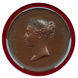 イギリス 1837年 銅メダル ヴィクトリア女王ロンドンシティ訪問記念 PCGS SP65