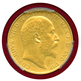 イギリス 1902年 1/2ソブリン 金貨 エドワード7世 PCGS PR61 Matte
