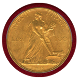 イタリア 1912R 100リレ 金貨 豊穣の女神 PCGS MS62