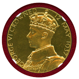 イギリス 1937年 金メダル ジョージ6世戴冠記念 NGC PF63CAMEO
