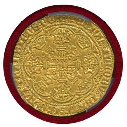 イギリス (1422-30) ノーブル金貨 ヘンリー6世 PCGS MS63