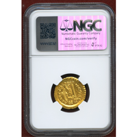 東ローマ帝国 AD450-457 ソリダス金貨 マルキアヌス Ch MS 5/5 4/5