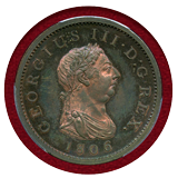 【SOLD】イギリス 1806年 ペニー 銅貨 プルーフ ジョージ3世 PCGS PR64BN