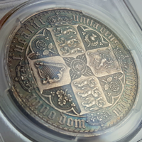 イギリス 1847年 銀貨 ヴィクトリア ゴシッククラウン UNDECIMO PCGS PR61