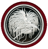 パプアニューギニア 2020年 50キナ 銀貨 極楽鳥 PCGS PR70DCAM FDI
