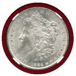アメリカ 1884-O $1 銀貨 モルガンダラー NGC MS66