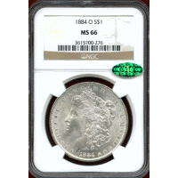 アメリカ 1884-O $1 銀貨 モルガンダラー NGC MS66