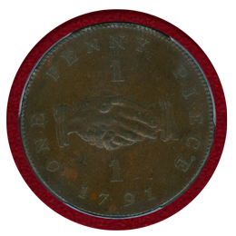 シエラレオネ 1791年 1ペニー 銅貨 ライオン PCGS PR64BN