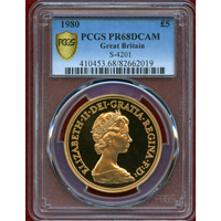 【SOLD】イギリス 1980年 5ポンド 金貨 エリザベス2世 PCGS PR68DCAM