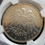 ドイツ リューベック 1907A 5マルク 銀貨 プルーフ NGC PF63