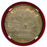 イタリア ベニス 1790年 オセラ銀貨 ヴェネツィアの艦船 NGC MS65+