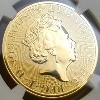 イギリス 2020年 100ポンド 金貨 QUEEN NGC MS66