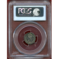 イギリス 1893年 3ペンス 銀貨 ヴィクトリア オールドヘッド PCGS PR65