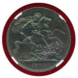 【SOLD】イギリス 1893年 クラウン 銀貨 ヴィクトリア オールドヘッド NGC PF64