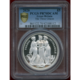 イギリス 2020年 5ポンド(2oz) 銀貨 スリーグレイセス PCGS PR70UC