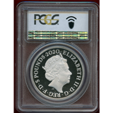 イギリス 2020年 5ポンド(2oz) 銀貨 スリーグレイセス PCGS PR70UC