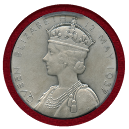 イギリス 1937年 銀メダル ジョージ6世戴冠記念 PCGS SP63