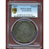 イギリス 1692年 クラウン銀貨 ウィリアム&メアリー PCGS XF40