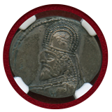 古代インド パルティア王国 87-80BC ドラクマ銀貨 ミトラダテスⅢ Ch VF