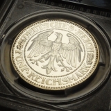 ドイツ ワイマール共和国 1927A 5マルク 銀貨 オークツリー PCGS PR65CAM