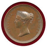 イギリス 1837 銅メダル ヴィクトリア女王ロンドンシティ訪問 ギルトホール W.WYON