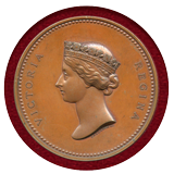 イギリス 1866年 産業展示会 銅メダル ヴィクトリア女王 J.S. & A.B. Wyon