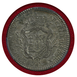 オーストリア 1744年 1/4ターラー銀貨 マリアテレジア PCGS MS62