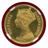 イギリス 1887年 即位50周年記念 1/2ファージング金メダル NGC PF64CAMEO