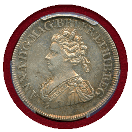イギリス 1707年 銀メダル アン女王 イングランド・スコットランド併合 PCGS SP58