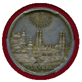 【SOLD】ドイツ ニュルンベルク (1800-01)年 ダカット 銀貨 試作貨 都市景観 SP62