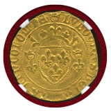 フランス 1461-83  ペルピニャンミント エキュドール金貨 ルイ11世 NGC MS63
