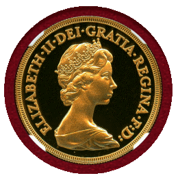イギリス 1980年 5ポンド 金貨 エリザベス2世 NGC PF69UC