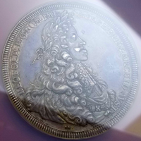 ドイツ ニュルンベルク (1701-05) 2ターラー 銀貨 レオポルト1世 都市景観 AU55