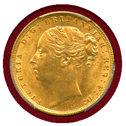 【SOLD】イギリス 1872 ソブリン 金貨 ヴィクトリア ヤングヘッド セントジョージ MS64