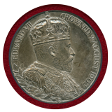 イギリス 1902年 銀メダル エドワード7世戴冠記念 NGC MS63MATTE