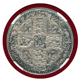 【SOLD】イギリス 1849年 銀貨 ヴィクトリア ゴッドレスフローリン NGC UNCD