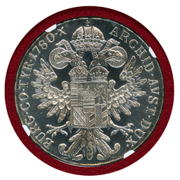 オーストリア (1780) ターラー銀貨 マリアテレジア リストライク NGC PF69CAM