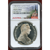 オーストリア (1780) ターラー銀貨 マリアテレジア リストライク NGC PF69CAM