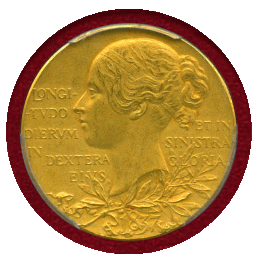 【SOLD】イギリス 1897年 ヴィクトリア ダイアモンドジュビリー 金メダル SP62Matte