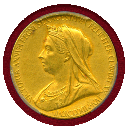 【SOLD】イギリス 1897年 ヴィクトリア ダイアモンドジュビリー 金メダル SP62Matte