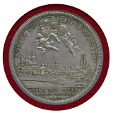 ドイツ ニュルンベルク (1701-05) 2ターラー 銀貨 レオポルト1世 都市景観 AU55