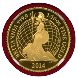 イギリス 2014年 50ペンス～10ポンド 金貨3枚セット ブリタニア PF69UC-70UC