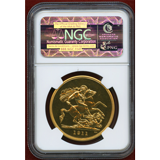 イギリス 1911年 5ポンド プルーフ 金貨 ジョージ5世 NGC PF64